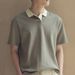 Men's Clothing Men's Wear Summer Light Mature Style Solid Color Lapel Casual Short Sleeve Polo Shirt_viptrois.com