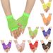 Unisex Vintage short fishnet gloves Bride wedding party half finger fingerless mesh gloves Mesh gloves_viptrois.com