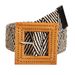 Women's Belts Summer Women's Zebra Check Elastic Braided Belt Fashionable And Versatile Square Buckle Elastic Decorative Belt_viptrois.com