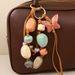 Handcrafted Bohemian Butterfly Bag Charm – Intricate Resin Beaded Fringe Pendant With Tassels For Purses, Backpacks & Keychains (Artisan Blue/Green)_viptrois.com