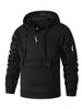 Autumn And Winter Men's Sweatshirt Pocket Design Casual Hooded Arm Zipper Pullover Sweatshirt_viptrois.com