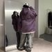 Pink Suede Hooded Sweater Men's Spring And Autumn Trendy Brand Heavy Loose Large Size Casual Jacket_viptrois.com