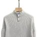 Premium Core-Spun Knit Sweater For Men - Winter High Neck Pullover With Textured Jacquard Design - Soft & Warm Grey & Black Unisex Casual Top_viptrois.com