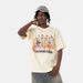 Men's Clothing Floral Cross Washed Heavy Round Neck Short Sleeve T Shirt Men_viptrois.com