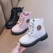Four Seasons Child Shoes Short Ankle Snow Boots Sports Boy Girl Shoe Fashion Soft PU Leather Warm Toddlers Big Kid Boot_viptrois.com