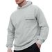 European And American Cross-border New Trendy Fleece Fashion Casual Patch Pocket Faux Cotton Plus-size Men's Hooded_viptrois.com