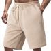 Men's Summer Shorts, Heavyweight Textured Jacquard Pattern, Loose Fit High Street Hip Hop Style Casual Short Pants_viptrois.com