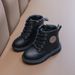 Four Seasons Child Shoes Short Ankle Snow Boots Sports Boy Girl Shoe Fashion Soft PU Leather Warm Toddlers Big Kid Boot_viptrois.com
