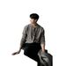 Autumn And Winter New Long Sleeve Polo Collar Knitted Coat Sweater Casual Loose Collar_viptrois.com