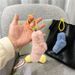 Bag Charm Twist Knot Pendant Cute Girl Candy Color Plush Car Key Chain Bag Pendant Mobile Phone Case Accessories Gift_viptrois.com