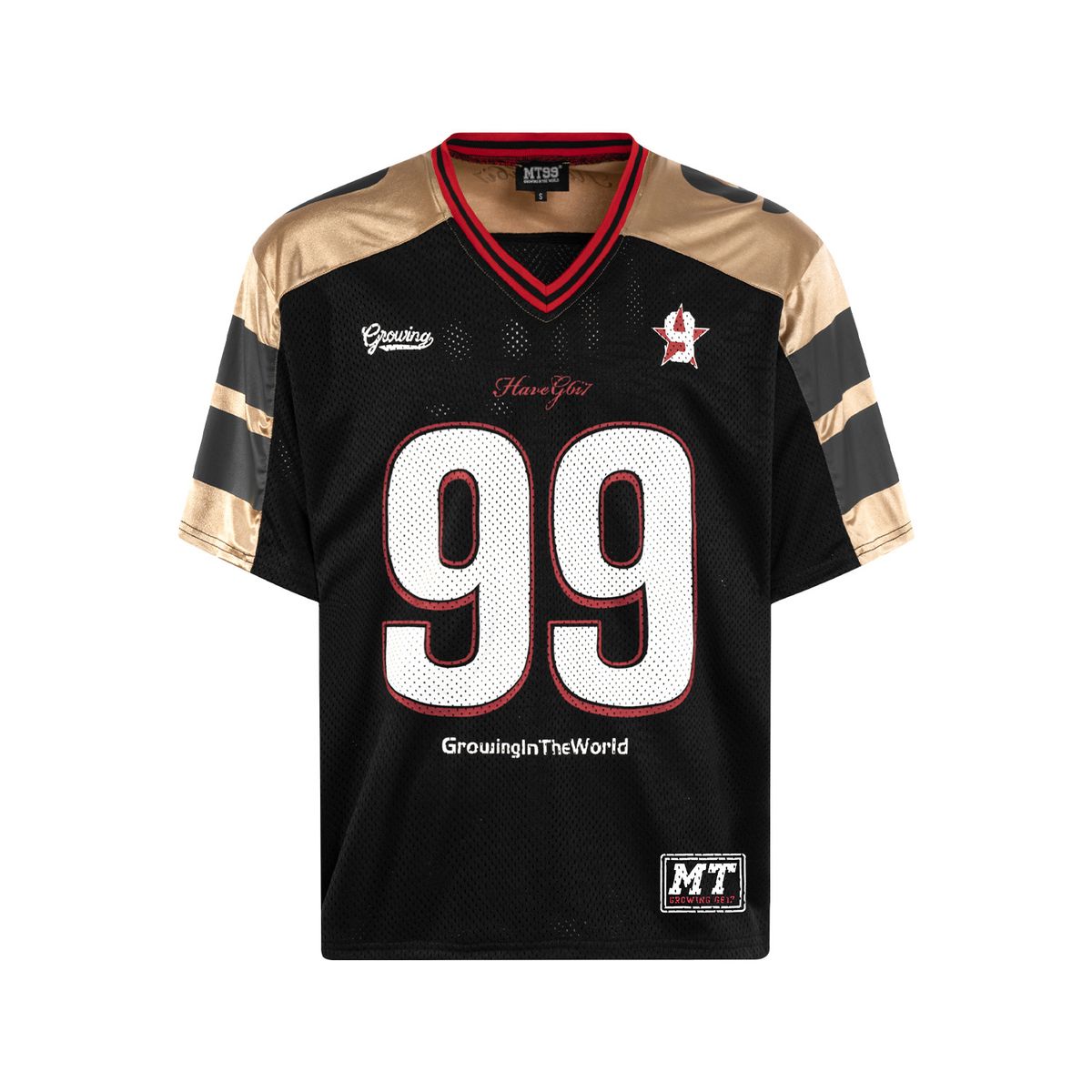 Men's Clothing Street Trend Mesh Alphanumeric Jersey Summer Personality Niche Short Sleeved T Shirt_viptrois.com