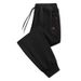 Men's Casual Jogger Pants - Soft Cotton Blend Elastic Waistband Comfortable Straight Leg Sweatpants For Everyday Wear_viptrois.com