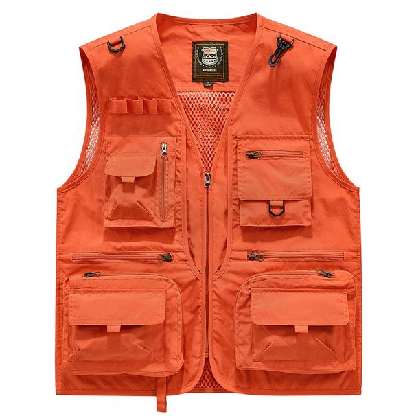 Men's Clothing Workwear Multi Pocket Vest Director Media Advertising Vest Outdoor Fishing Vest_viptrois.com