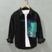 3301 Personalized Printed Patchwork Casual Long Sleeved Shirt For Men's Retro Artistic Loose Fitting Youth Shirt For Hair Replacement_viptrois.com