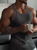Men's Clothing American Fitness Vest Men's Quick Drying Breathable Outdoor Training Vest Summer Trendy Brand V Neck Sleeveless Sports Vest_viptrois.com