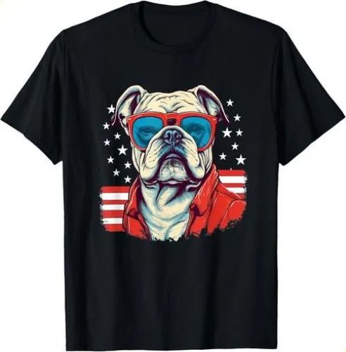 T-shirtamerican Bulldog_ 2026 Usa Flag Patriotic 4th Of July Dog_viptrois.com