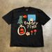 Heavyweight 250g Pure Cotton Dinosaur Print Harajuku Style Men's T-Shirt Oversized Trendy Loose Short Sleeved Top_viptrois.com