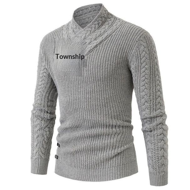 Loom European And American Cross-Border Half Turtleneck Men's Autumn Winter Slim Fit Long Sleeve Foreign Trade Same Style_viptrois.com