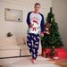Christmas Snowman Snowflake letters cartoon Christmas parent-child suit printed homewear pajamas_viptrois.com