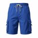 Summer Men's Casual Loose Fit Cargo Shorts With Multiple Pockets Style Heavyweight Knit Terry Sports Outdoor_viptrois.com