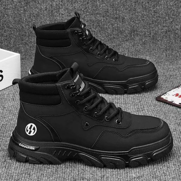 High-top Martin Autumn 2025 New Work Shoes Men's Korean Versatile British Style Thick-soled Short Boots_viptrois.com