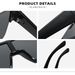 Men's Sunglasses Integrated Large Frame Sunglasses Uv400 Women's High End Anti Ultraviolet Fashion Square Frameless Sunglasses_viptrois.com