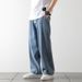 Men's Clothing Straight Jeans Spring And Summer Thin High Street Loose Wide Leg Pants Men's Long Pants_viptrois.com