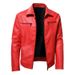 Suitable For All Seasons Men's Fashion Slim Fit Motorcycle PU Leather Jacket Trendy P60_viptrois.com