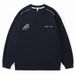 2025 New Sweater 330 Grams Drape Is Not Easy To Deform Crew Neck Sweater Men's Trend Fattening Plus Size Printing Clothes_viptrois.com