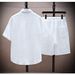 Men's New Short Sleeved Thin Handsome Sportswear Retro Trend Fashion Sports Suit_viptrois.com