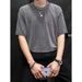 Summer New Versatile Loose Woven Gold-Embossed Craft Round Neck Trendy Short Sleeve T-Shirt_viptrois.com