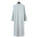 Men's Clothing Loose Stand Collar Robe Embroidered Long Sleeves Pockets Longer_viptrois.com