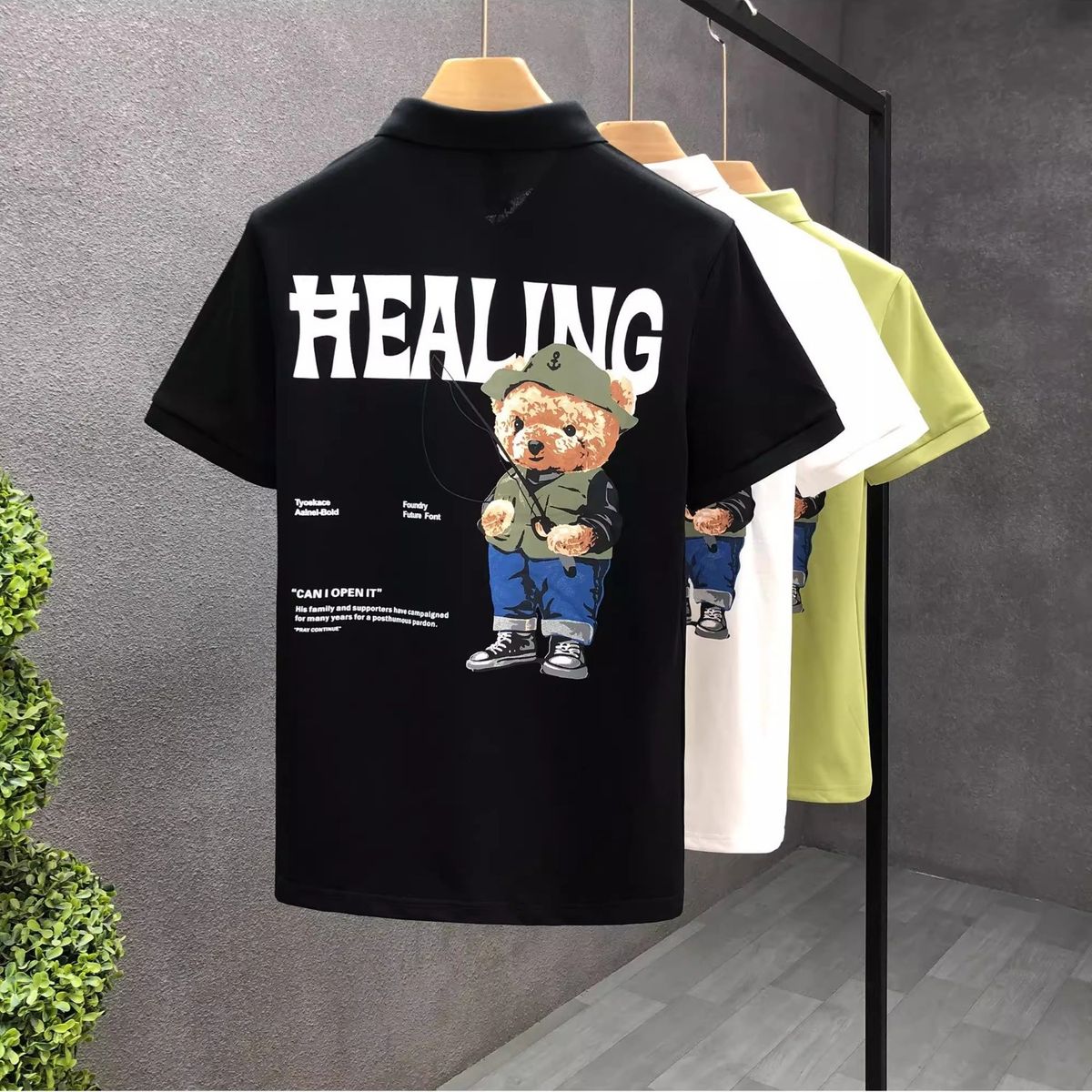 Men's Clothing Summer Cartoon Print Polo Shirt For Men Slim Fit Short Sleeve Turn Down Collar Casual Top Trendy Half Sleeve_viptrois.com