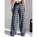 Men's Clothing Print Casual Pants For Commerce In Europe And America, New Spring And Autumn Style, Straight Leg, High Waist, Loose Wide Leg Trousers._viptrois.com