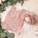 Ylsteed 2 Pieces Set Newborn Infant Photo Shooting Lace Romper with Ear Hat Dusty Pink Baby Girl Photography Clothes_viptrois.com