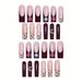 Long European Square False Nails - Wearable Sweet & Cool Leopard Heart Design, Finished Nail Art Piece, American & European Style_viptrois.com