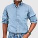 New Men's Shirt New Long-sleeved Lapel Men's Washing Water Lining_viptrois.com