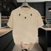 Men's Clothing Summer Loose Versatile Trend Short Sleeved T Shirt Casual Round Neck Breathable Long Sleeved Pullover_viptrois.com