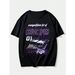 ROMWE MEN Street Life Hombres Camiseta Impresa Con Diseño De Auto_viptrois.com