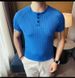 Wholesale 2025 Summer New Men's Slim-fit Short-sleeved T-shirt, Round Neck Thin Knitted Half-sleeved T-shirt, Hair On Behalf Of Others_viptrois.com
