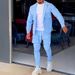 Men's Clothing Suit Fashion Cuff Trousers Slim Men's Suit_viptrois.com