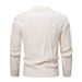 Men's Casual Knit Sweater – European Style Twisted Yarn Pullover For Autumn & Winter (White/Black/Teal, Sizes M-3XL)_viptrois.com