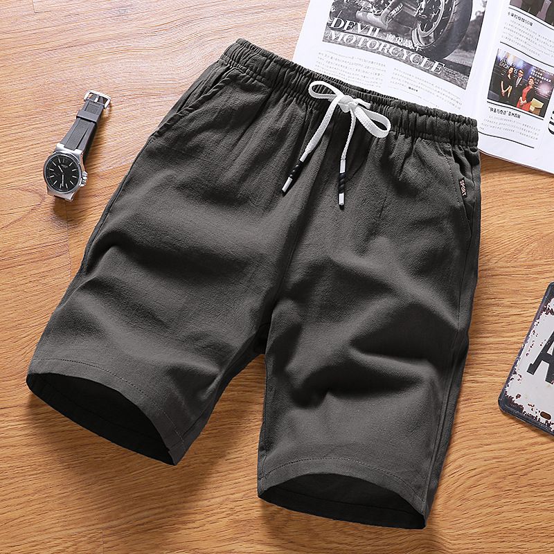 Men's Clothing Men's Pants Summer Cotton And Linen Casual Shorts Youth Foreign Trade Southeast Asia Men's All Match Running Sports Shorts_viptrois.com