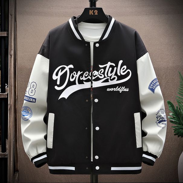 Baseball Jersey Men's 2025 Spring New Stand-up Collar Loose Casual Teen Trend Jacket Student Sports Jacket_viptrois.com