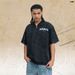 Washed Vintage-style Large Print Short-sleeve Polo T-shirt High Street Pure Cotton_viptrois.com