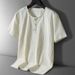 Men's Clothing Cotton And Linen Tang Suit Men's Chinese Summer Thin Short Sleeved T Shirt Linen Suit Chinese Style Men's Hanfu Grandfather Clothes_viptrois.com