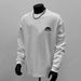 Premium Cotton Crewneck Sweatshirt For Men - Heavyweight Relaxed Fit Pullover With Minimalist Letter Print (White/Black, S-4XL)_viptrois.com