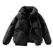 Men’s Quilted Stand Collar Jacket – Trendy Loose Fit | All-Season Lightweight Coat | Black/White/Grey/Green/Brown | Sizes M-8XL_viptrois.com