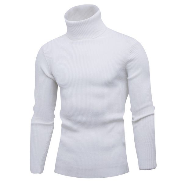 Loom European And American Foreign Trade Cross-Border Men's Knitted Autumn Winter New High Collar Youth Color Base_viptrois.com