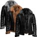 Men’s Faux Shearling Jacket – Winter Bomber Coat With Plush Lining & Suede-Like Finish (S-5XL)_viptrois.com
